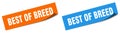 best of breed sticker. best of breed sign set.