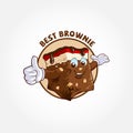 Best Brownie Logo Cartoon Character.