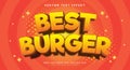 Best Burger editable text effect Template Royalty Free Stock Photo