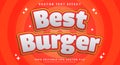 Best Burger editable text effect Template Royalty Free Stock Photo