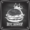 Best burgers, big royal hamburger symbol