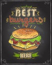 Best burgers here chalkboard menu design
