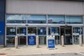 Best buy entrance with covid-19 communication