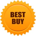 Best buy seal stamp orange Royalty Free Stock Photo