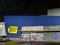 Best Buy store sign and entrance. at night Royalty Free Stock Photo