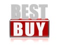 Best buy in 3d letters and block Royalty Free Stock Photo