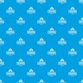 Best camping pattern vector seamless blue Royalty Free Stock Photo