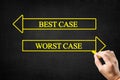 Best case and worst case Arrows Concept.. Royalty Free Stock Photo