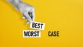 Best case and worst case for decision Royalty Free Stock Photo