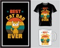 Best cat dad, Father\'s Day quote typography t shirt and mug design vector illustration