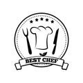 Best Chef Fork and Knife, Vector Illustration