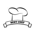Best Chef Icon of Cook Hat Vector Illustration