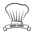 Best Chef Icon of Cook Hat Vector Illustration