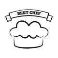 Best Chef Icon of Cook Hat Vector Illustration