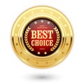 Best choice - golden insignia medal Royalty Free Stock Photo