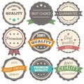 Best choice, guarantee and premium quality vector vintage badges