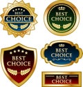 Best Choice Guaranteed Gold Medal Label Collection Royalty Free Stock Photo