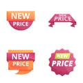 Best choice icons set cartoon vector. New price web tag, banner and corner Royalty Free Stock Photo