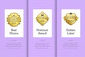 Best Choice Premium Award Golden Label, Guarantee Royalty Free Stock Photo