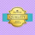 Best Choice Premium Quality Golden Label Checkered Royalty Free Stock Photo