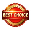 Best choice red label with Royalty Free Stock Photo