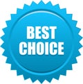 Best choice seal stamp blue Royalty Free Stock Photo