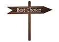 Best choice Records sign on a wooden board.