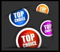 Best choice tag or stickers collection. Royalty Free Stock Photo