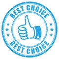 Best choice thumb rubber stamp Royalty Free Stock Photo