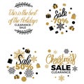 Best Christmas Clearance Discount Labels Poster