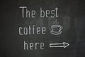 The best coffee here Royalty Free Stock Photo