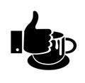 Best coffee silhouette icon vector