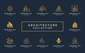 Best Collection of building architecture sets, luxury real estate logo design vector