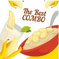 Best combo, banana porridge and smoothie menu