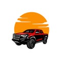 Off road pick up truck illustration vector