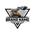 skid steer illustration logo vector image Royalty Free Stock Photo