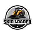 skid steer, loader illustration logo vector. Royalty Free Stock Photo