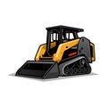 skid steer, loader illustration logo vector. Royalty Free Stock Photo