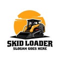 skid steer, loader illustration logo vector. Royalty Free Stock Photo