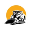 skid steer, loader illustration logo vector. Royalty Free Stock Photo