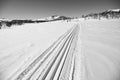 best conditions for cross country skiing in Jotunheim, Norway - monochrome picture