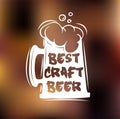 Best craft beer. Oktoberfest 2016 beer festival. Vector illustration. Royalty Free Stock Photo