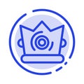 Best, Crown, King, Madrigal Blue Dotted Line Line Icon