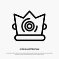 Best, Crown, King, Madrigal Line Icon Vector