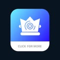 Best, Crown, King, Madrigal Mobile App Button. Android and IOS Glyph Version