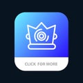 Best, Crown, King, Madrigal Mobile App Button. Android and IOS Line Version