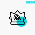 Best, Crown, King, Madrigal turquoise highlight circle point Vector icon