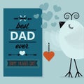 Best DAD ever and Happy Fathers Day blue card