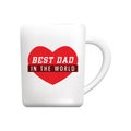 best dad in the world mug. Vector illustration decorative design Royalty Free Stock Photo