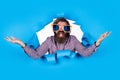 Best day ever. funny hipster with beard. happy bearded man wear funny party glasses. mature event manager. lets have Royalty Free Stock Photo